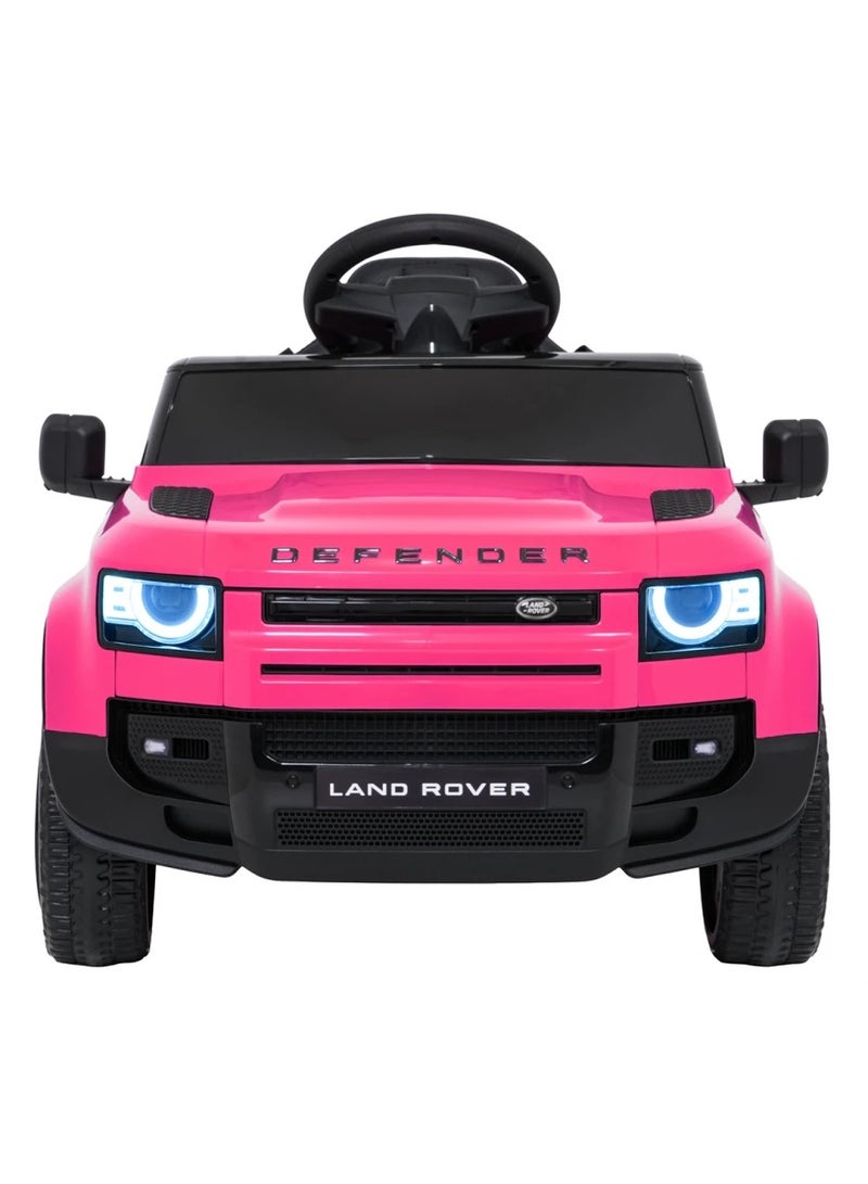 Land Rover Defender Licensed 12V Electric Ride-On Car for Kids, Pink, with 2.4GHz Parental Remote Control, Seat Belt & LED Lights - Image 3