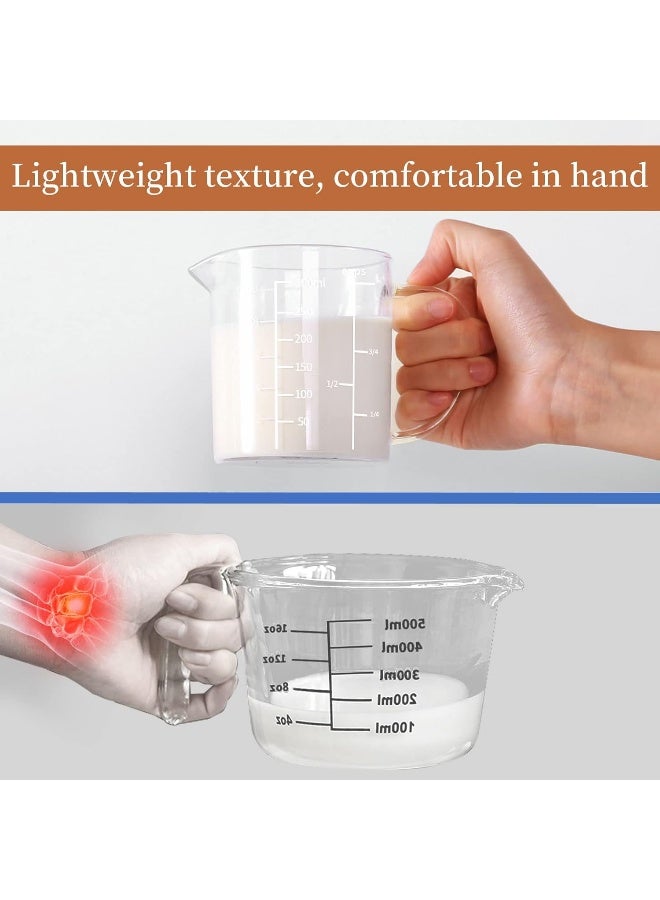 Newness Newness Glass Measuring Cup with Handle, 300 ML (0.3 Liter, 1 1/4 Cup) Measuring Cup with Three Scales (OZ, Cup, ML/CC) and V-Shaped Spout, Measuring Beaker for Kitchen or Restaurant, Easy to Read  - Image 3
