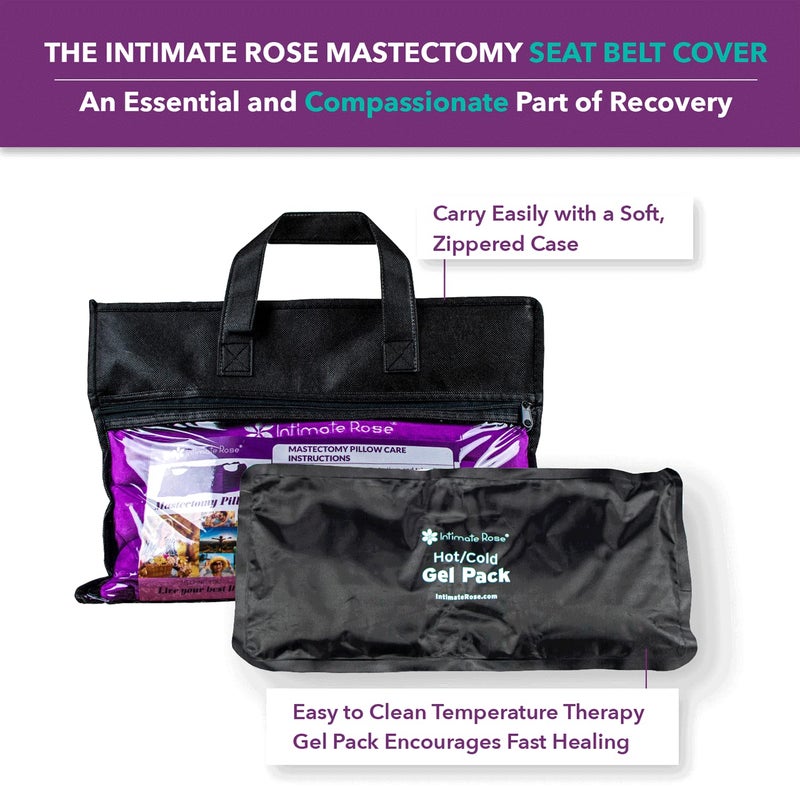 Intimate Rose Mastectomy Seatbelt Pillow - Seat Belt Pillow for Mastectomy Post-Surgery, Heart Surgery Recovery Support Cushion for Chest Chemo Port Pacemaker Bypass Hysterectomy Recovery Pillow - Image 5