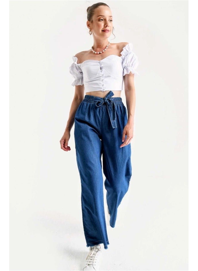 BIG DART Navy Jeans With Elastic Waist - Image 3
