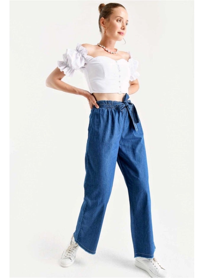 BIG DART Navy Jeans With Elastic Waist - Image 2