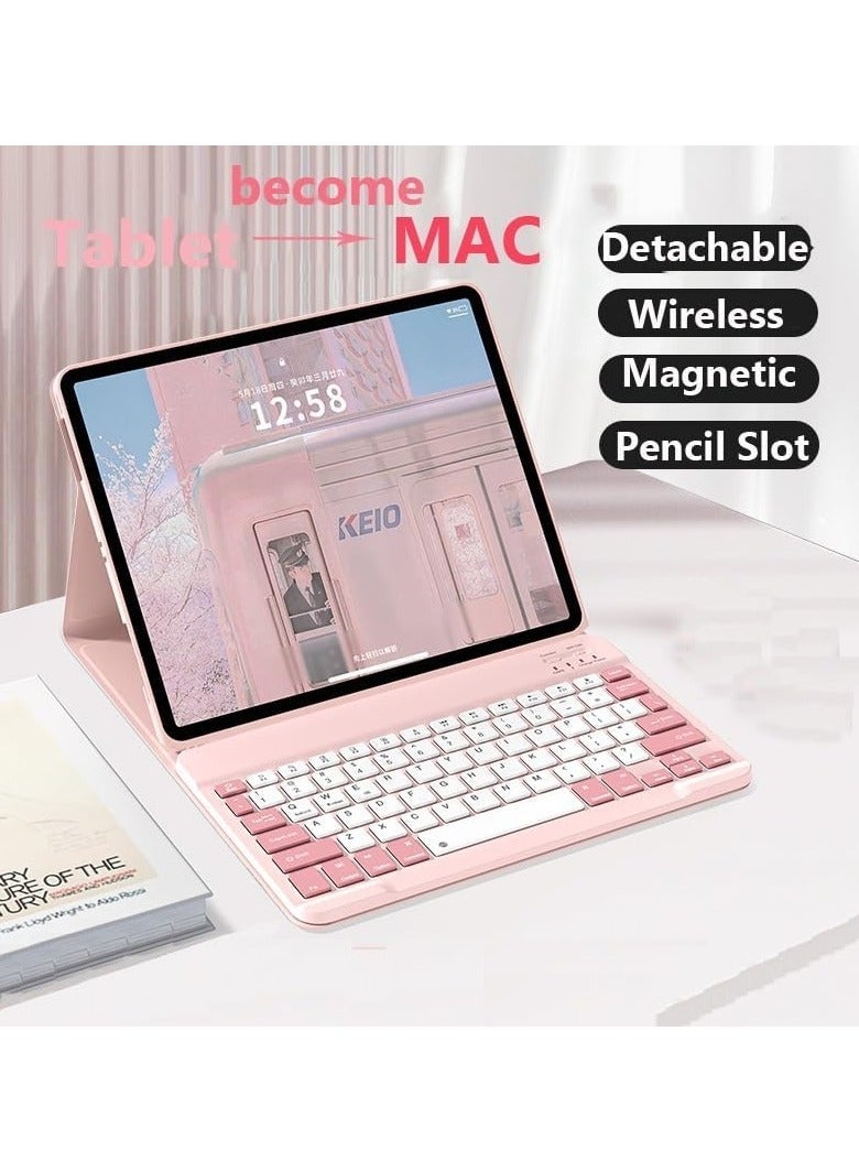 Color-blocked Keyboard Case Compatible with Huawei Matepad 11.5 2023,Magnetic Detachable, Pen Slot and Mouse  - Image 2