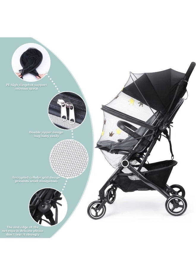 Stroller Mosquito Net, Universal Mosquito Net for Baby Bassinet Mosquito Net Infant Insect Bug Net Cover Portable Folding Mosquito Netting for Cradles