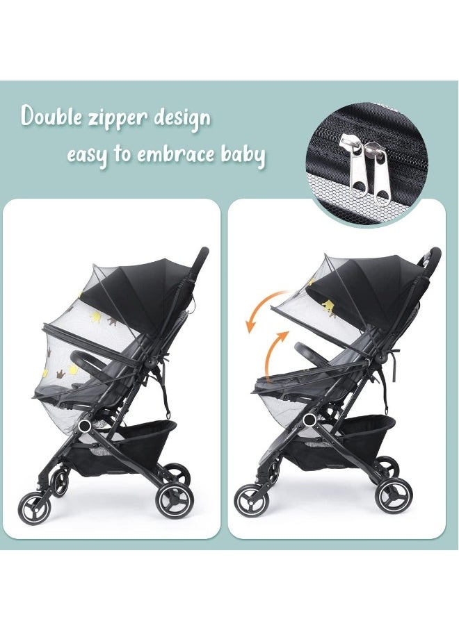 Stroller Mosquito Net, Universal Mosquito Net for Baby Bassinet Mosquito Net Infant Insect Bug Net Cover Portable Folding Mosquito Netting for Cradles