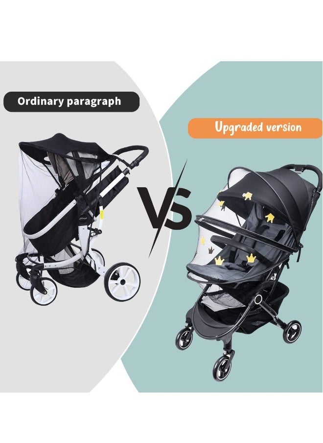 Stroller Mosquito Net, Universal Mosquito Net for Baby Bassinet Mosquito Net Infant Insect Bug Net Cover Portable Folding Mosquito Netting for Cradles