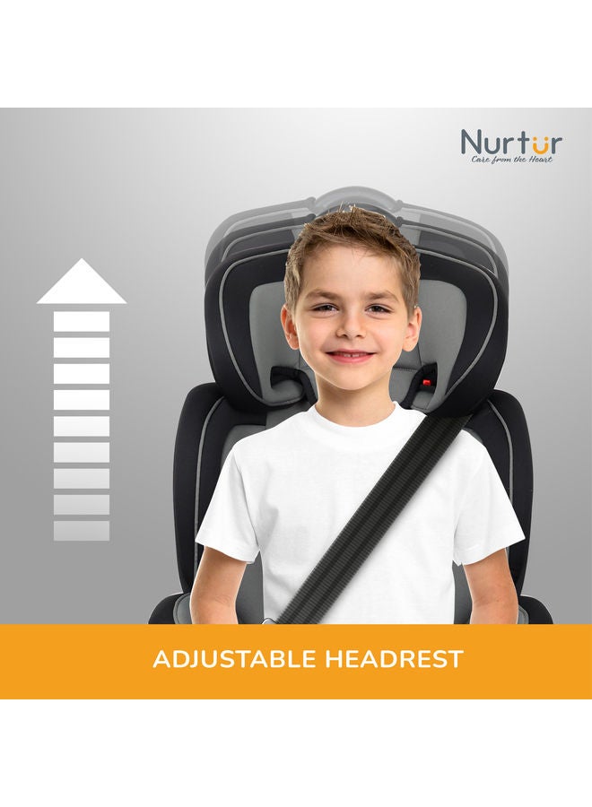 Nurtur Jupiter BabyKids 3in1 Car Seat Booster Seat Adjustable Backrest Extra Protection 5Point Safety Harness 9 months to 12 years Upto 36kg Official Product - Image 5