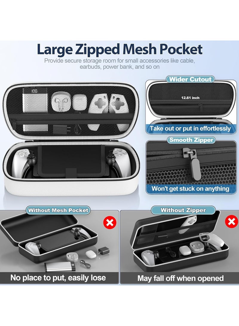 عام حالة التغليف PS Portal توافق مع لاعب البعيد Playstation Portal، حالة النقل لوحدة تحكم PlayStation Portal، حالة سفر صعبة مع جيب مخصص بسحاب لملحقات PS5 Portal - Image 3