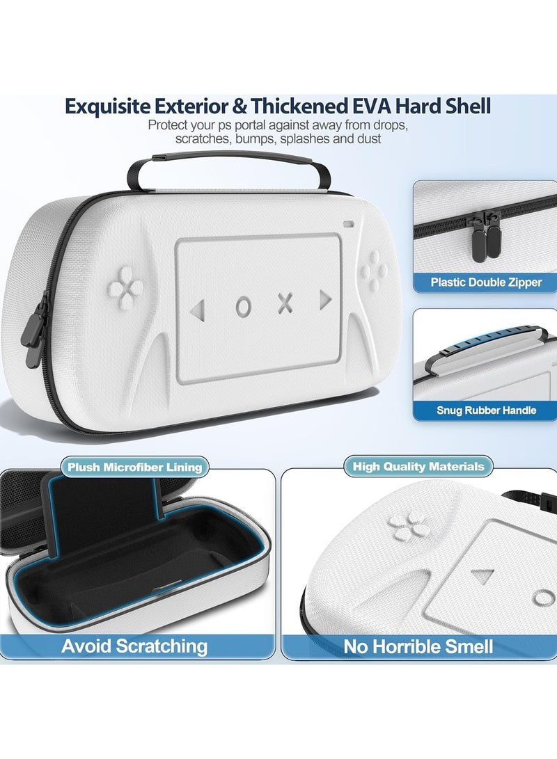 عام حالة التغليف PS Portal توافق مع لاعب البعيد Playstation Portal، حالة النقل لوحدة تحكم PlayStation Portal، حالة سفر صعبة مع جيب مخصص بسحاب لملحقات PS5 Portal - Image 4