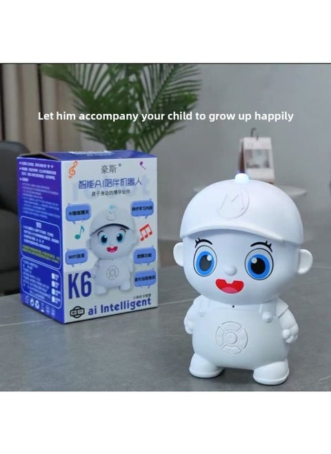 House Small Valley AI Intelligent APP Voice Children's Educational Early Education Story Machine Little Boys And Girls Dialogue Learning Toys-Color:Wifi Version + Ai Dialogue + Remote Mutual Chat [color Box]
