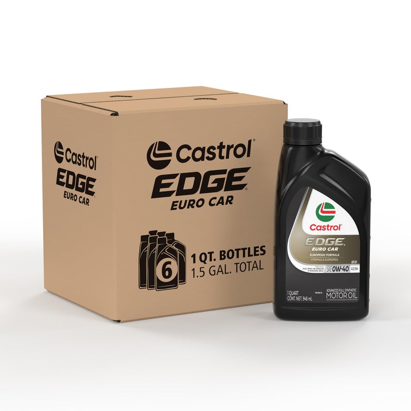 Castrol Edge Euro 0W-40 A3/B4 Advanced Full Synthetic Motor Oil, 1 Quart, Pack of 6 - Image 4