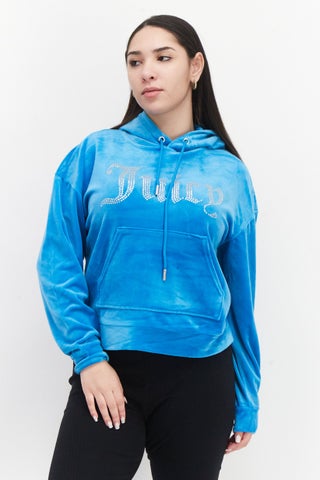 Women Long Sleeve Embellished Logo Hoodie, Blue - pzsku/Z2426038EE6507A16C748Z/45/1746223838/e94b7766-59b8-4c51-9474-77412c505190