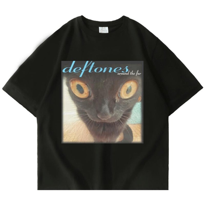 Vintage Loose Men T-Shirts Horror Deftones Skull T Shirt Ca - Image 4