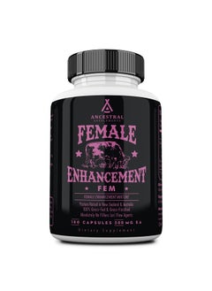 Ancestral Supplements Grass Fed FEM Liver Supplement for Women with Collagen, CoQ10, Vitamin B12, Joint Support Bone Marrow Capsules for Energy, Immunity, Pasture Raised, NonGMO, 500mg Each, 180 Count  - Image 1