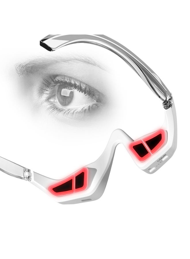 Under Eye Red Light Therapy Glasses, Red Light Therapy for Eyes with Microcurrent, Eye Massager for Bags, Dark Circles, Puffiness, Fine Lines, and Eye Fatigue Relief | Eye Mask for Rejuvenation - Image 1