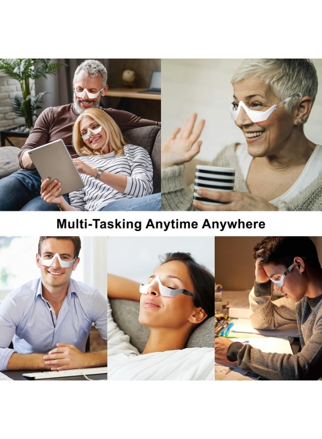 Under Eye Red Light Therapy Glasses, Red Light Therapy for Eyes with Microcurrent, Eye Massager for Bags, Dark Circles, Puffiness, Fine Lines, and Eye Fatigue Relief | Eye Mask for Rejuvenation - Image 2