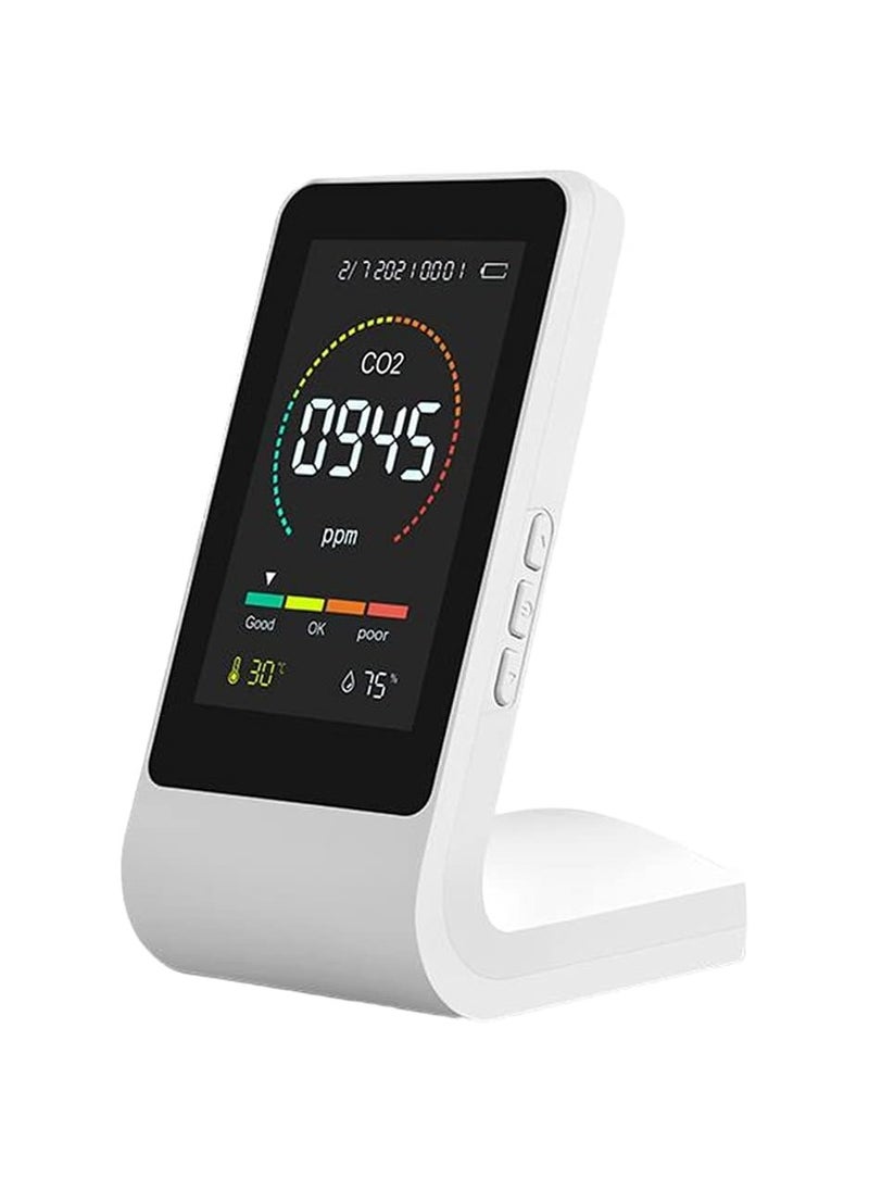 SYOSI - CO2 Monitor, CO2 Air Quality Tester, CO2 Detector Carbon Dioxide Monitor, CO2 Measuring Device, Rechargeable Carbon Dioxide Detecting Tool, Wireless Air Quality Monitor for Home, Office or School - Image 1