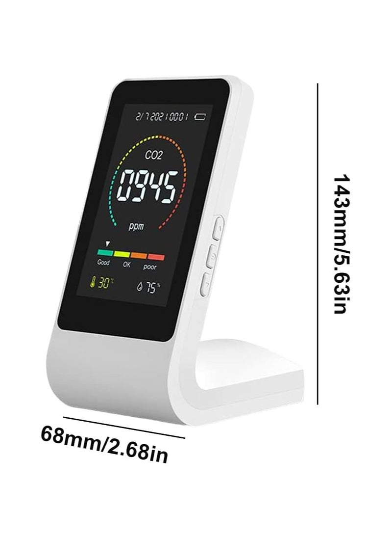 SYOSI - CO2 Monitor, CO2 Air Quality Tester, CO2 Detector Carbon Dioxide Monitor, CO2 Measuring Device, Rechargeable Carbon Dioxide Detecting Tool, Wireless Air Quality Monitor for Home, Office or School - Image 1