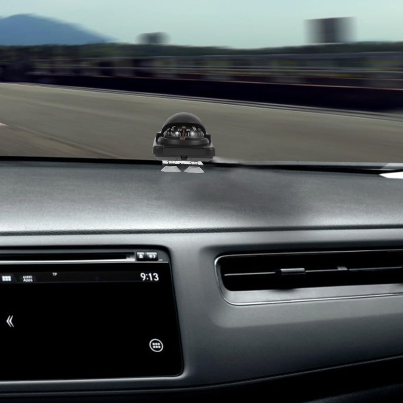 Adjustable Magnetic Car Dashboard Compass Ball Mount For Navigation Direction Finding - Image 4