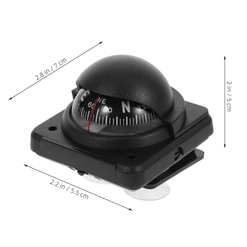Adjustable Magnetic Car Dashboard Compass Ball Mount For Navigation Direction Finding - Image 3