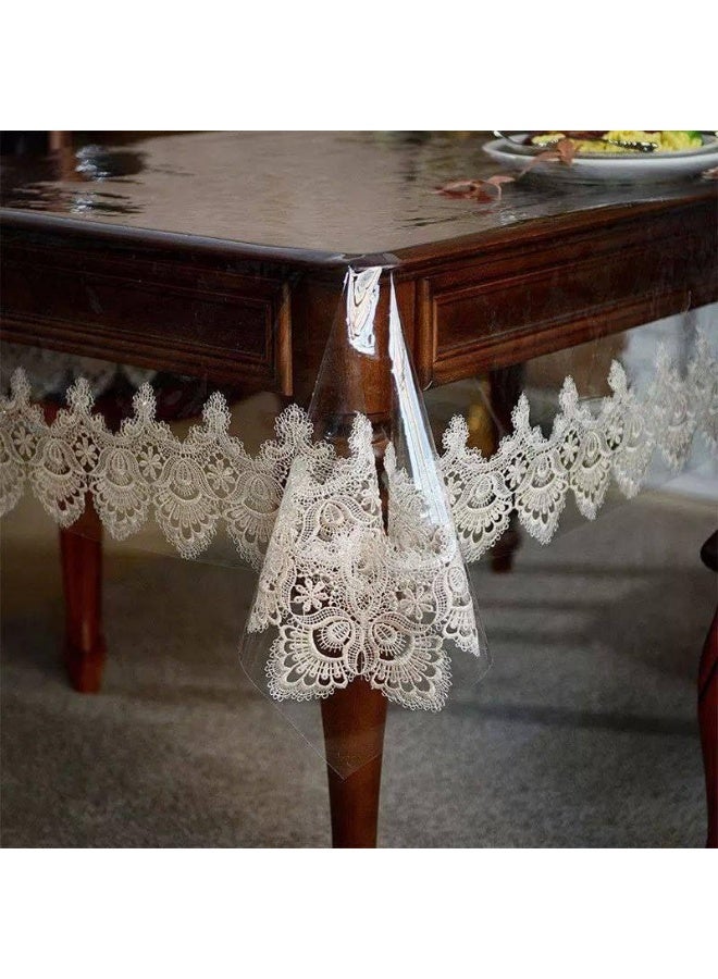 Luxury Sheer Lace Tablecloth - A touch of elegance and sophistication to your everyday table and special occasions B (2.30 m * 1.5 m) - Image 5