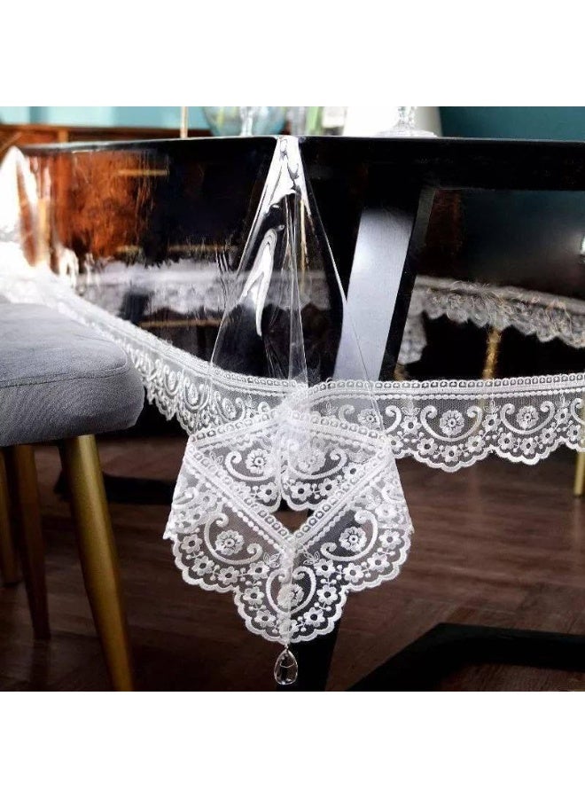 Luxury Sheer Lace Tablecloth - A touch of elegance and sophistication to your everyday table and special occasions B (2.30 m * 1.5 m) - Image 1
