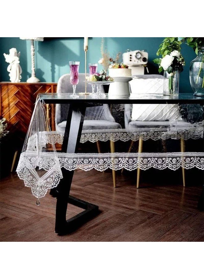 Luxury Sheer Lace Tablecloth - A touch of elegance and sophistication to your everyday table and special occasions B (2.30 m * 1.5 m) - Image 4