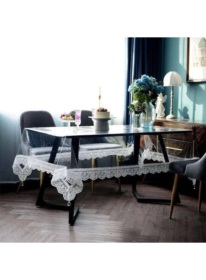 Luxury Sheer Lace Tablecloth - A touch of elegance and sophistication to your everyday table and special occasions B (2.30 m * 1.5 m) - Image 3