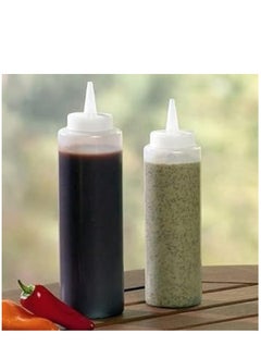 Generic Clear Squeeze Bottle Open-Tip Screw-On Spout,  Durable Plastic12 OuncebPack of 3  - Image 2