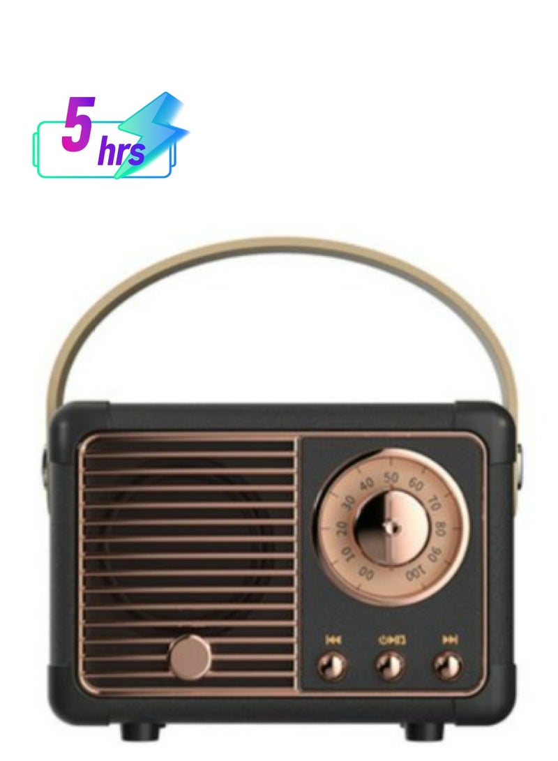 GULFLINK Vintage Small Wireless Bluetooth Speaker Black - Image 1