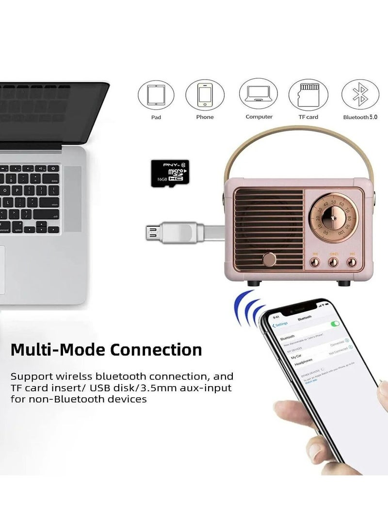 GULFLINK Vintage Small Wireless Bluetooth Speaker Black - Image 4