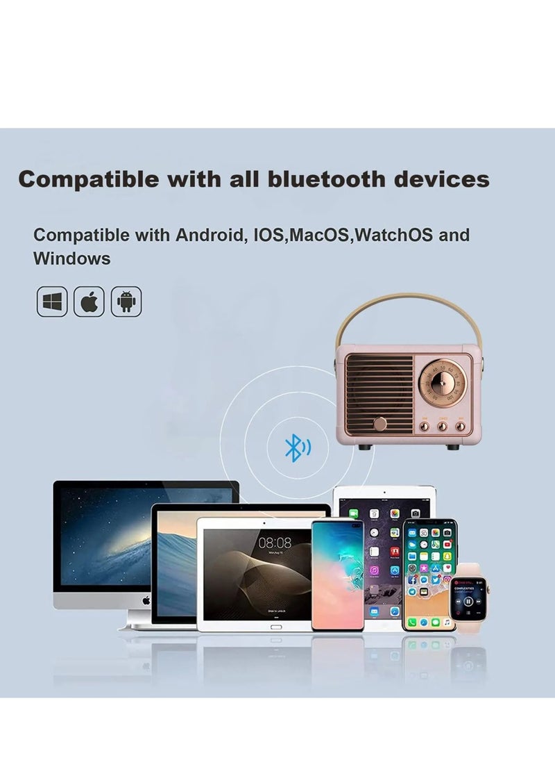 GULFLINK Vintage Small Wireless Bluetooth Speaker Black - Image 3