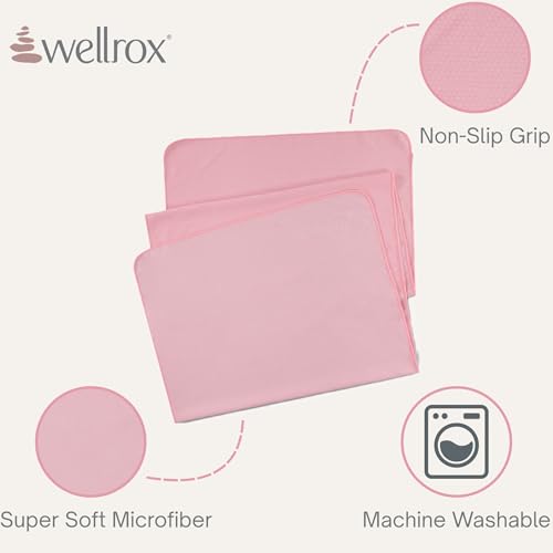 Wellrox Microfiber Yoga Mat Towel with Grip – Ultra Absorbent, Super Soft, and Quick Dry Hot Yoga Towel Non Slip for Pilates, Bikram, and Fitness Workouts (74” x 26”, Pink) - Image 2