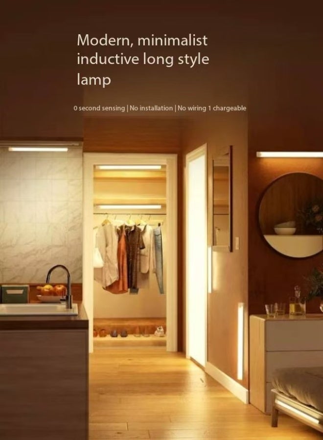 Motion Sensor Light, Night Light, Stick Anywhere, Built-in Battery, Rechargeable Power, Closet Lighting LED Light (Dimmable, 3 Pack, 50cm/Piece) - Human Body Sensing - Magnetic Mount - Rechargeable Night Light for Kitchen, Stairs, Bedroom, Drawer  - Image 1
