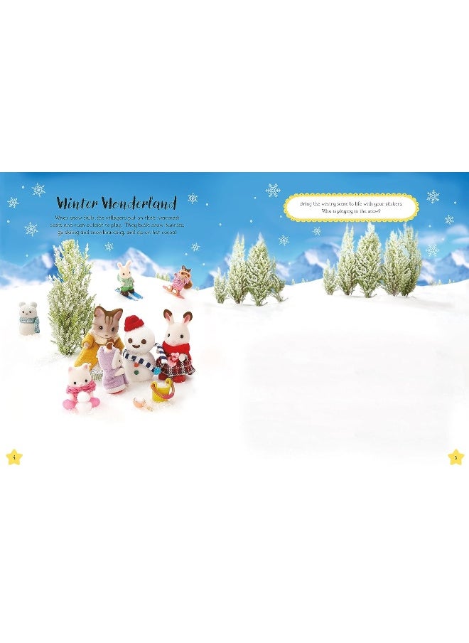 null - Sylvanian Families: Sticker Dress-Up Christmas Book: An official Sylvanian Families sticker book, with Christmas decorations, outfits and more! - Image 1