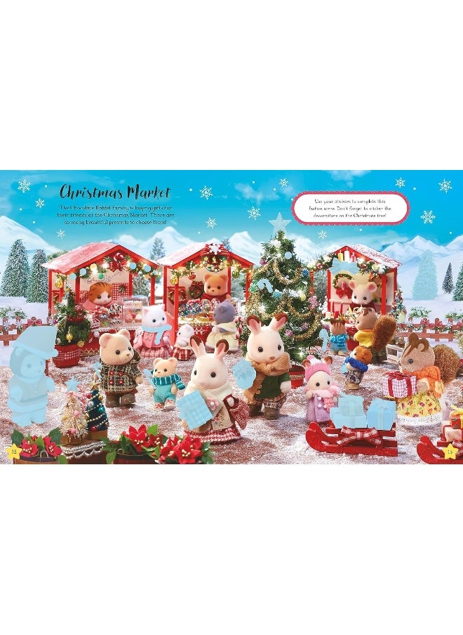 null - Sylvanian Families: Sticker Dress-Up Christmas Book: An official Sylvanian Families sticker book, with Christmas decorations, outfits and more! - Image 1