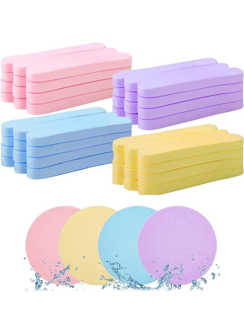 LA PERLA TECH  240 Pieces Compressed Facial Sponge for Face Cleansing Sponge Makeup Removal Pad (Multicolor) - Image 1