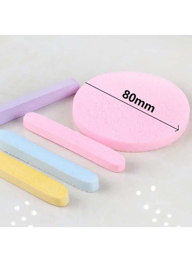 LA PERLA TECH  240 Pieces Compressed Facial Sponge for Face Cleansing Sponge Makeup Removal Pad (Multicolor) - Image 2
