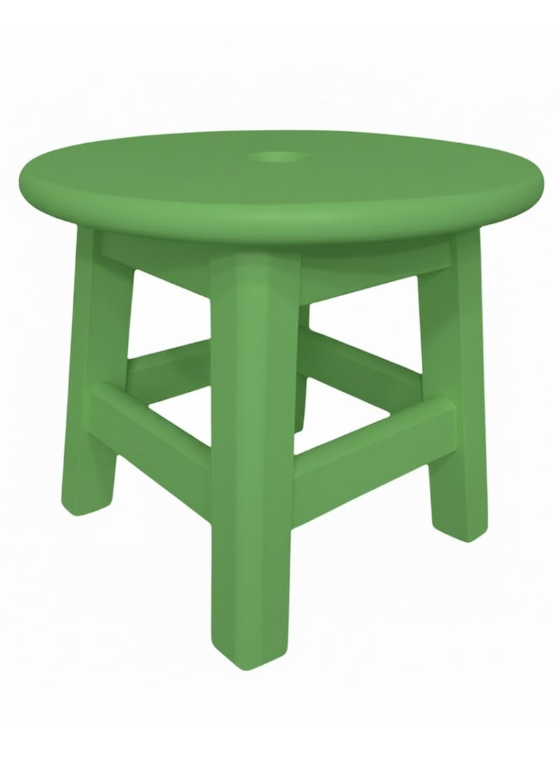 Small Wood Chair a seat 30 cm suitable for kitchen bathroom and balcony - green color