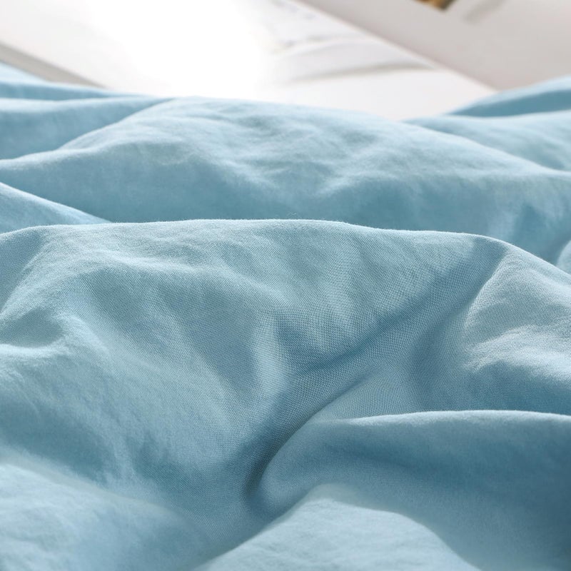 WRENSONGE Queen Comforter Set, 7 Pieces Soft Blue Bed in a Bag Queen with Fitted Sheet, Flat Sheet, 2 Pillow Shams, and 2 Pillowcases- Warm Bedding Sets for All Season - Image 5