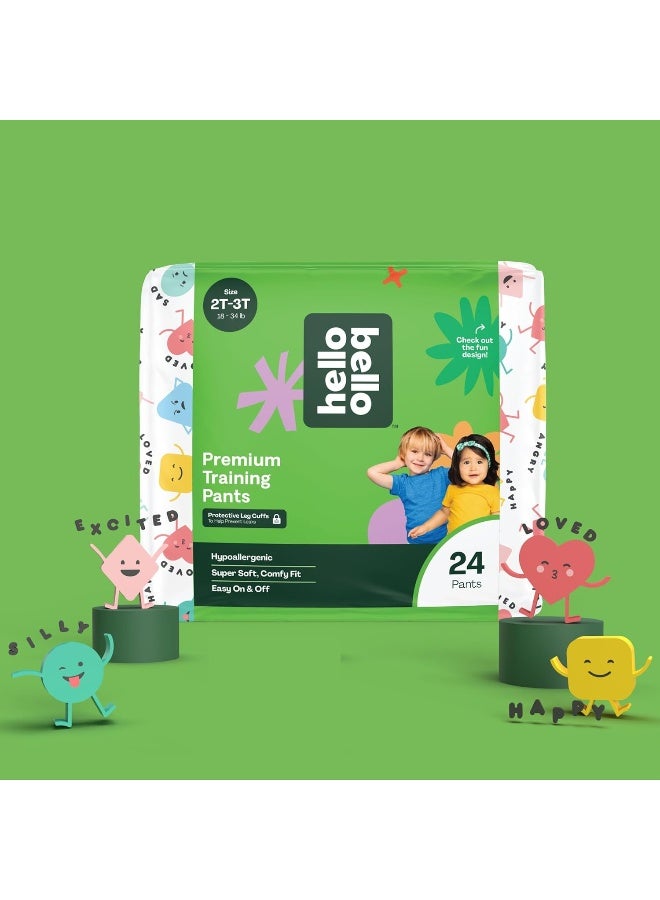 Hello Bello Training Pants 2T-3T, All About Feelings Design, 24ct Jumbo Pack - Image 2