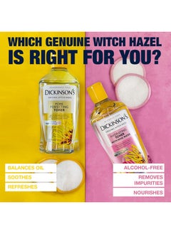 Dickinson's Original Witch Hazel Pore Perfecting Toner, 100% Natural, 3 Count  - Image 5