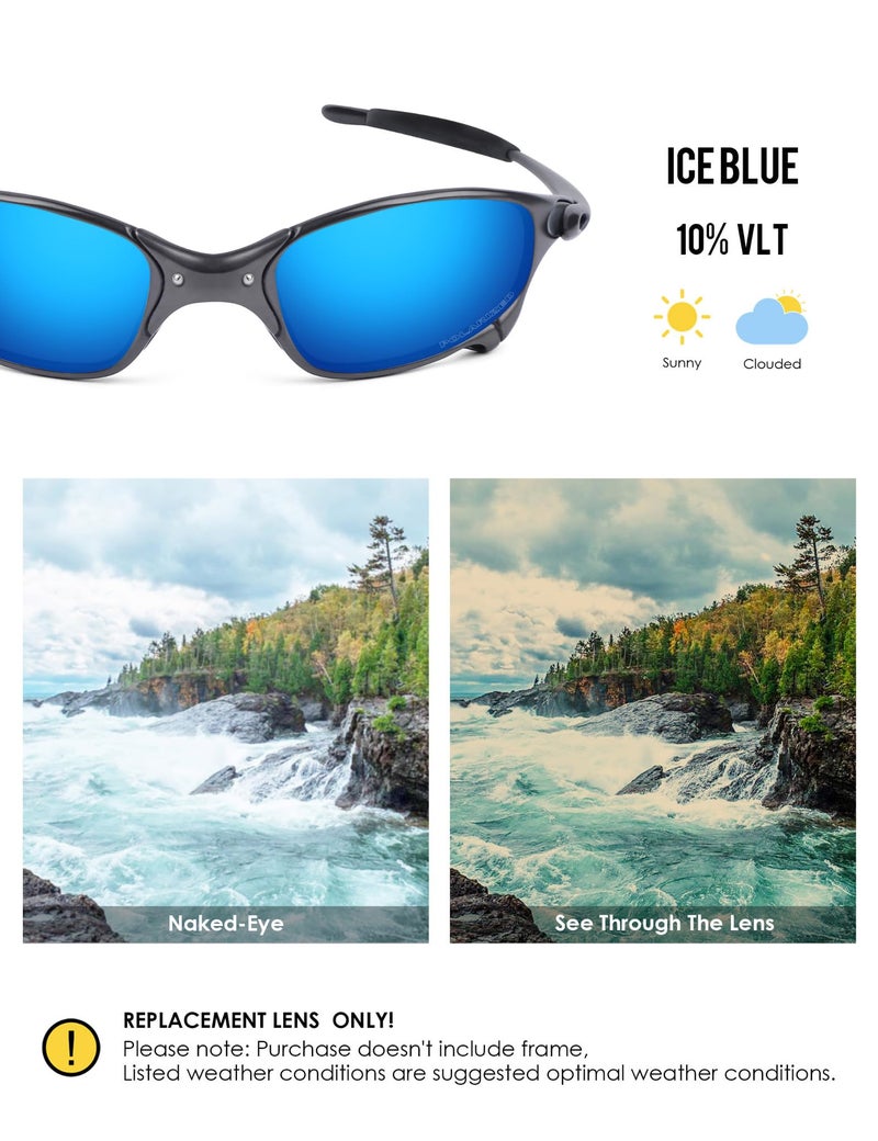 BLAZERBUCK Anti-salt Polarized Replacement Lenses & Sock Kit for Oakley Juliet - Ice Blue - Image 3