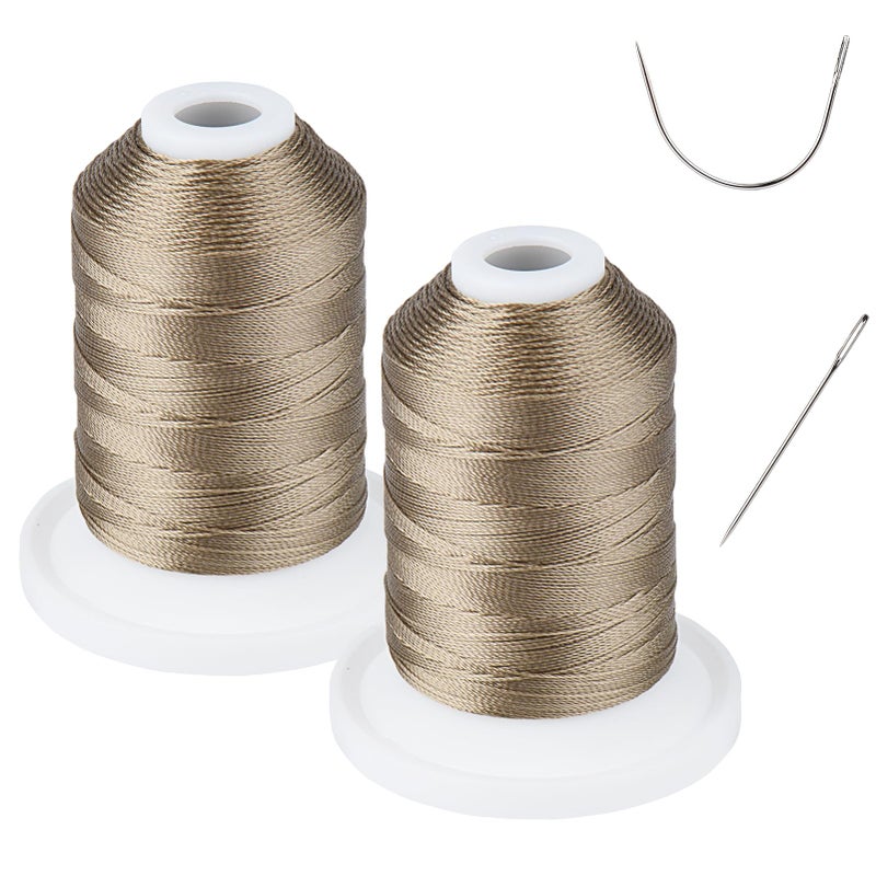 UV Resistant  Simthread 100 Polyester Bonded Thread Tex 69 12wt  250 Yards x 2 Spools NPSteel
