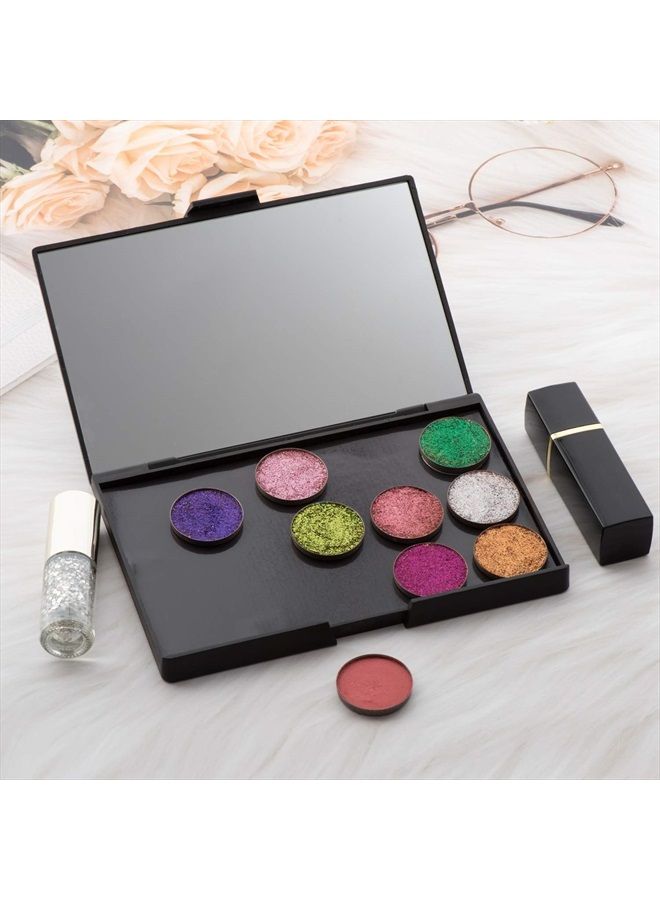 Allwon Empty Magnetic Plastic Eyeshadow Makeup Palette with 15Pcs Adhesive Empty Palette Metal Stickers for Eyeshadow Lipstick Blush Powder - Image 5