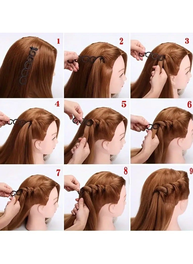 Goolsky Women Hair Styling Clip DIY French Hair Braiding Tool Roller Bun Maker Hairstyle Braid Tool Twist Plait Hair Braiding Tool Hair Accessories - Image 5