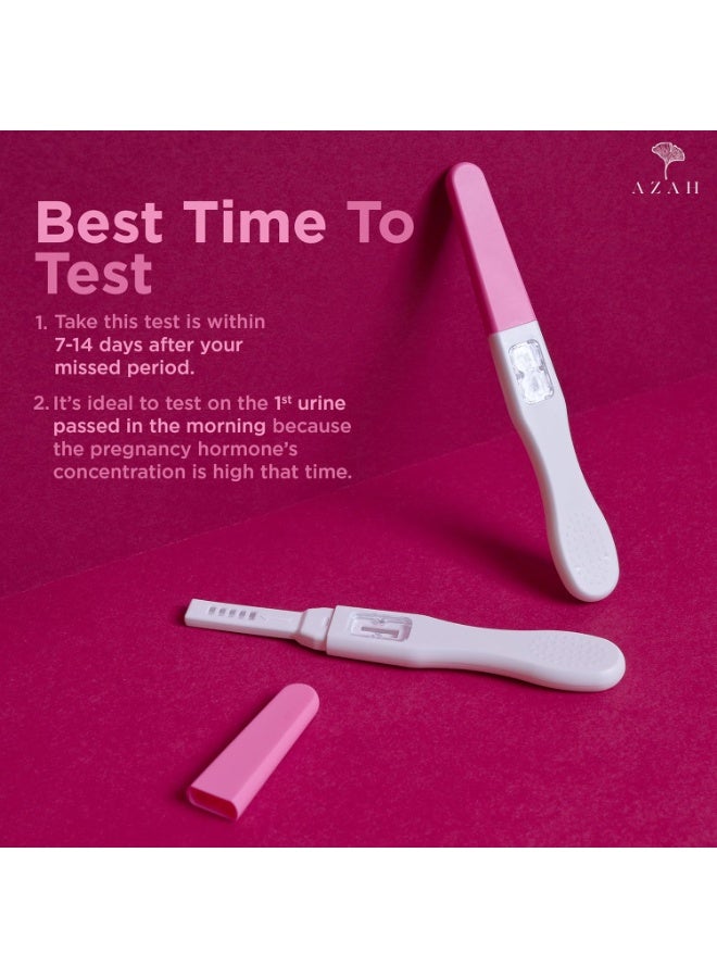 Azah Pregnancy Test Kit for 99% Accurate Kit Pack of 1 | Pregnancy Tests Kit for Women | One-Step Midstream Pregnancy Test | No Dropper | Results in Less Than 4 Minutes - Image 4