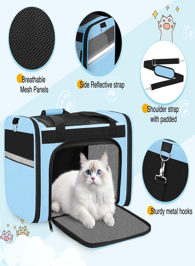 HUANLANG Cat Carrier Airline Approved,Soft-Sided Dog Carriers for Small Dogs Medium Cats,Pet Travel Carrier Up to 20 Lbs,Collapsible Cat Bag - Image 2