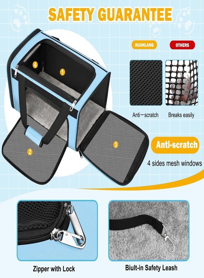 HUANLANG Cat Carrier Airline Approved,Soft-Sided Dog Carriers for Small Dogs Medium Cats,Pet Travel Carrier Up to 20 Lbs,Collapsible Cat Bag - Image 4