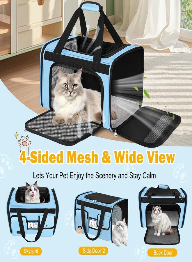 HUANLANG Cat Carrier Airline Approved,Soft-Sided Dog Carriers for Small Dogs Medium Cats,Pet Travel Carrier Up to 20 Lbs,Collapsible Cat Bag - Image 5