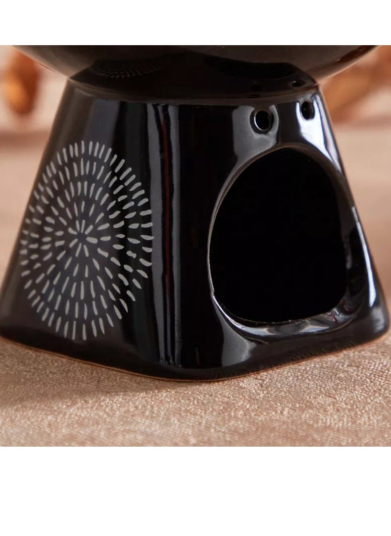 Home Box - Zest Patterned Ceramic Oil Burner 11x11x9 cm - Image 1